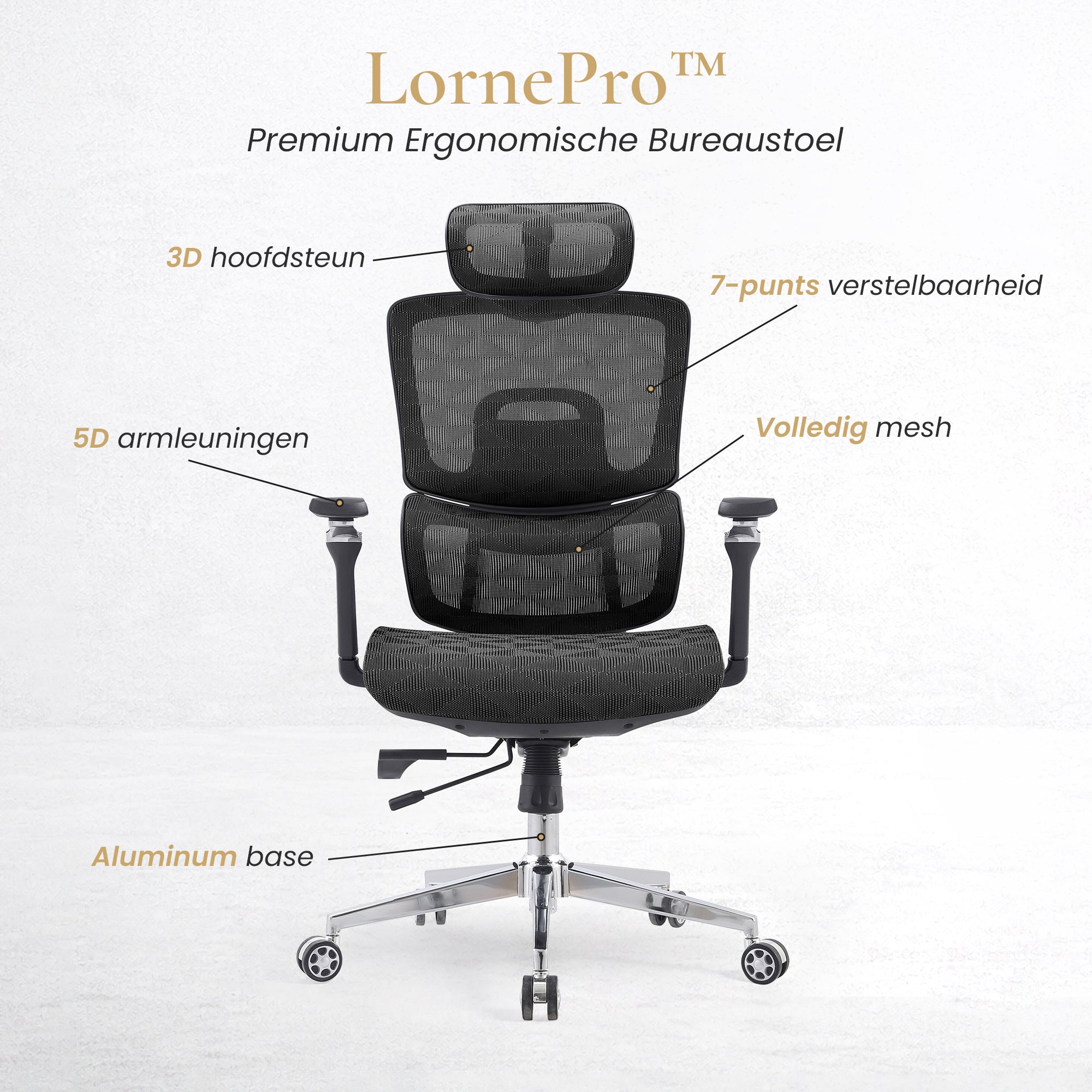 LornePro™ Ergonomische Bureaustoel