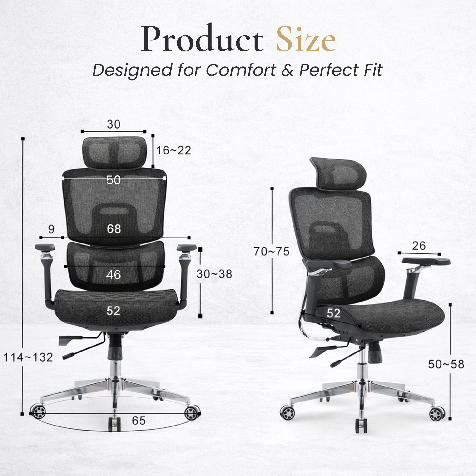 LornePro™ Ergonomische Bureaustoel
